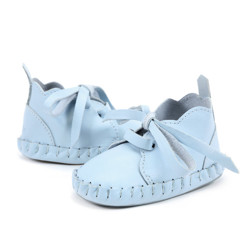 Imagine Moonie's First - Papucei de piele pentru bebelusi - Cloudy Blue